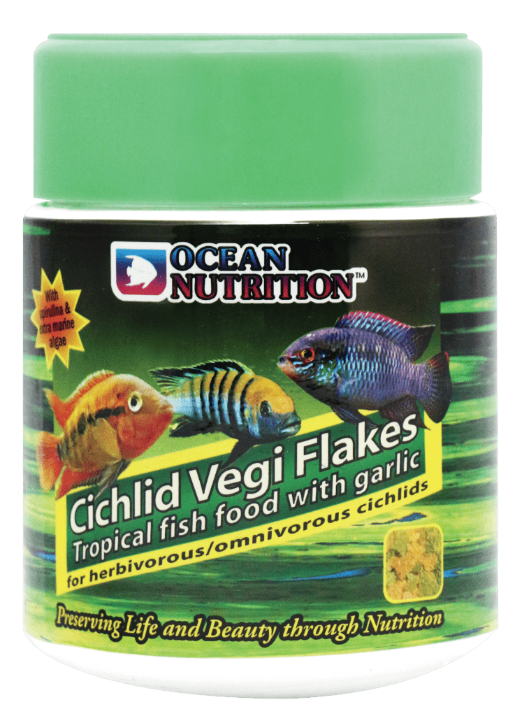 Cichlid Vegi Flake foods 34Gr Ocean Nutrition