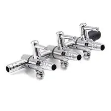 torneira de ar  em inox  c/3 saidas